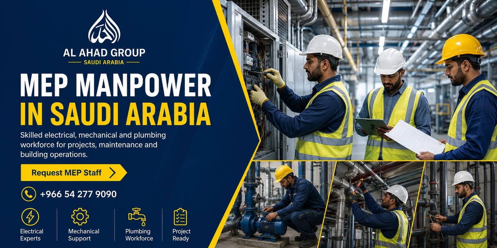 AL AHAD GROUP technical and MEP workforce support team supporting employers in Madinah, Saudi Arabia