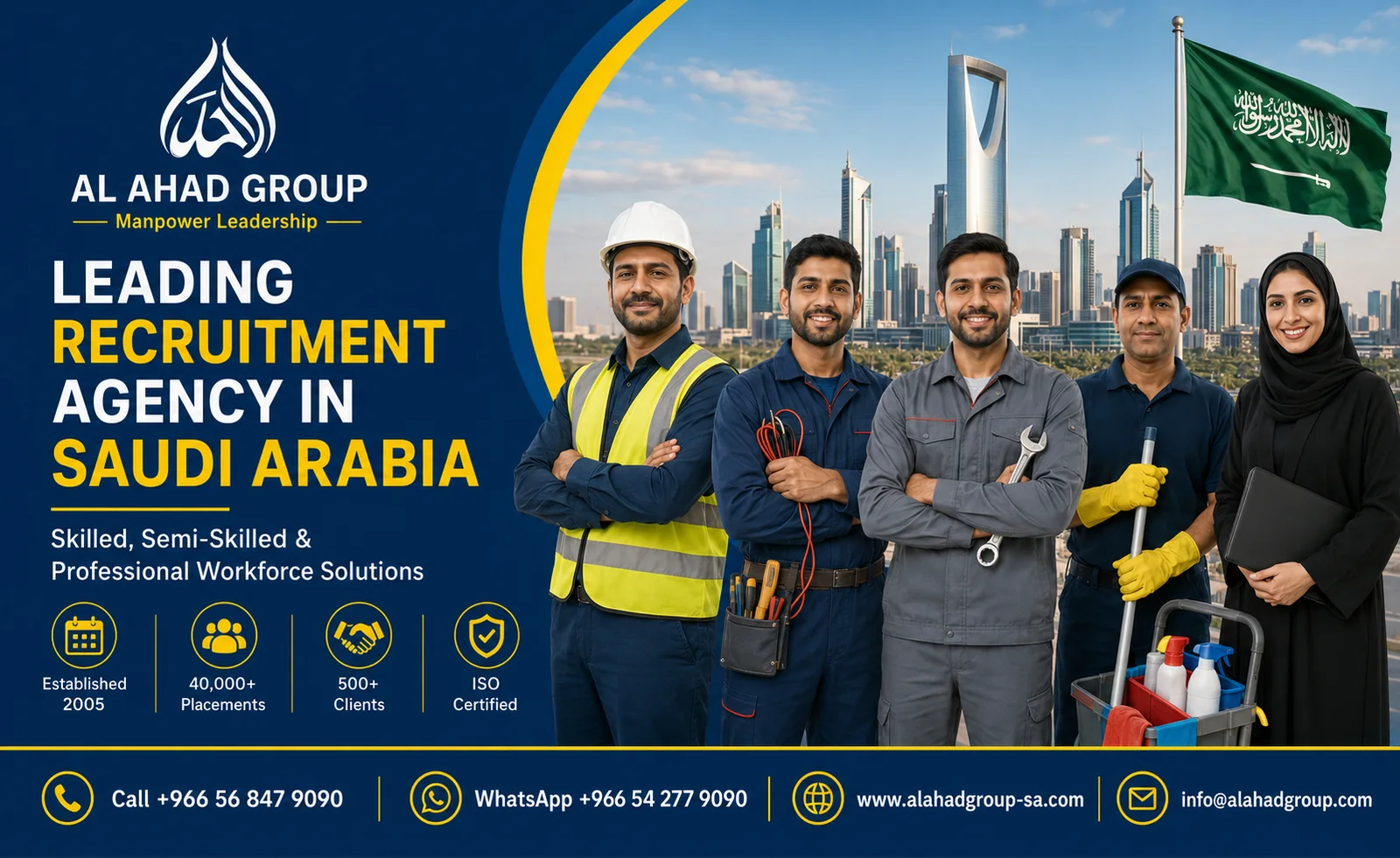 AL AHAD GROUP workforce outsourcing team supporting employers in Madinah, Saudi Arabia